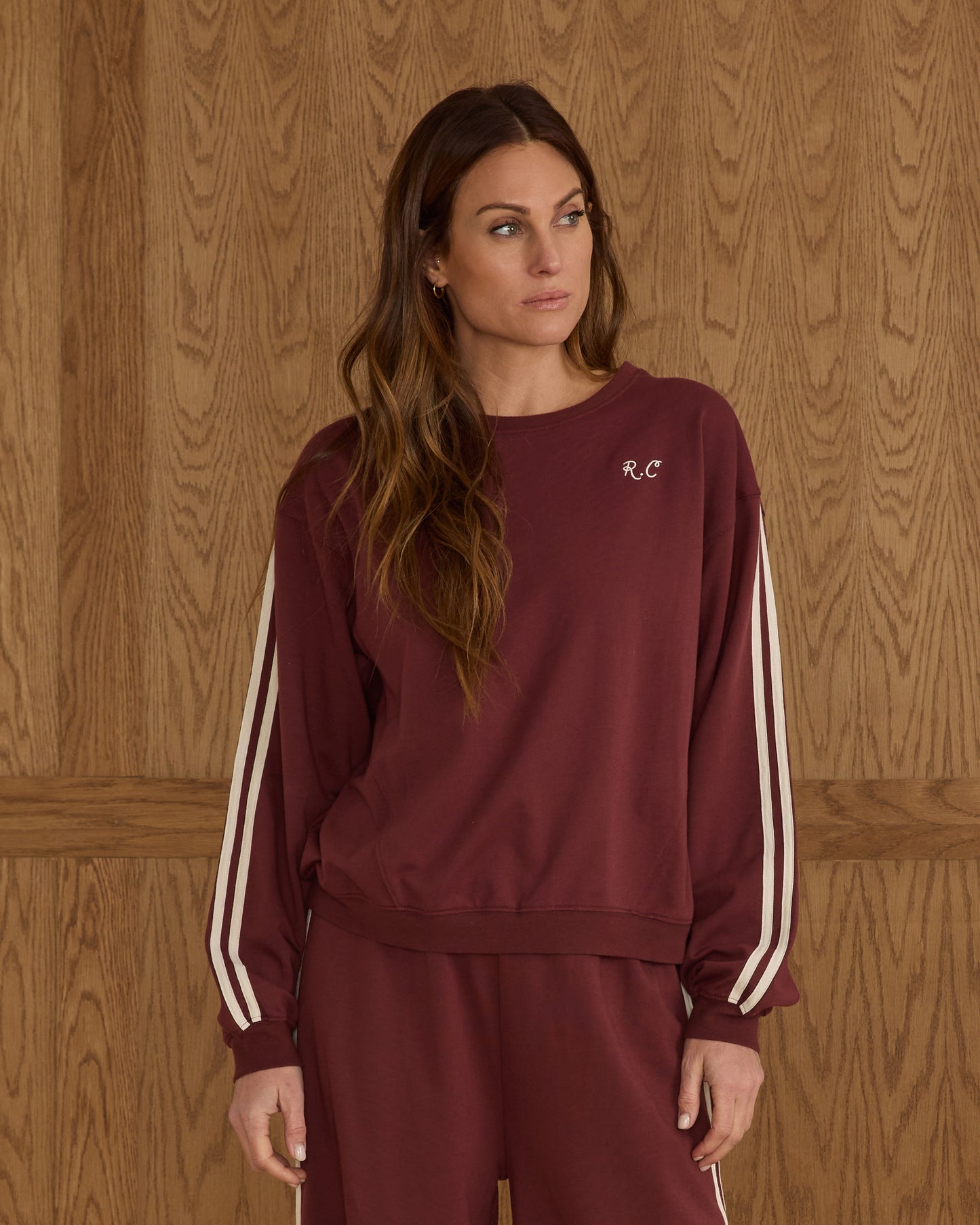 Women's Oversized Sweatshirt, Burgundy - Magpies Paducah