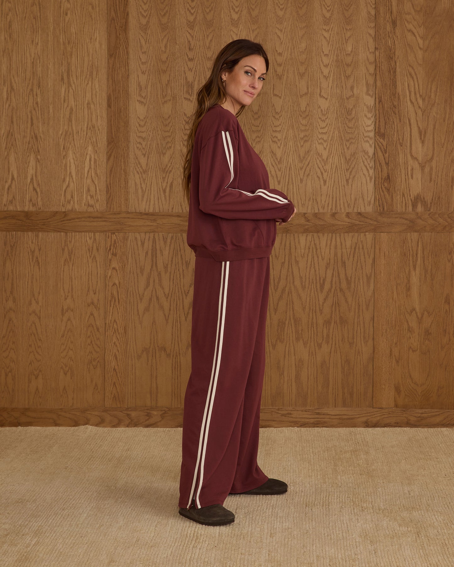 Women's Track Pant, Burgundy - Magpies Paducah