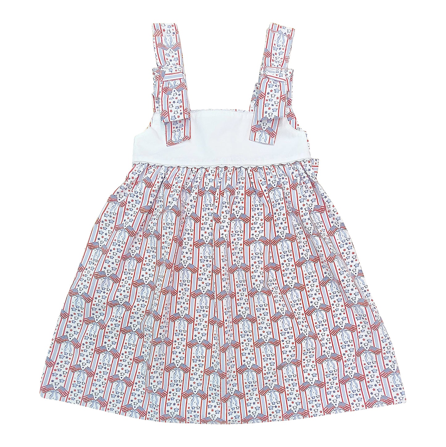 Happy 4th of July Bow Shoulder Dress - Magpies Paducah