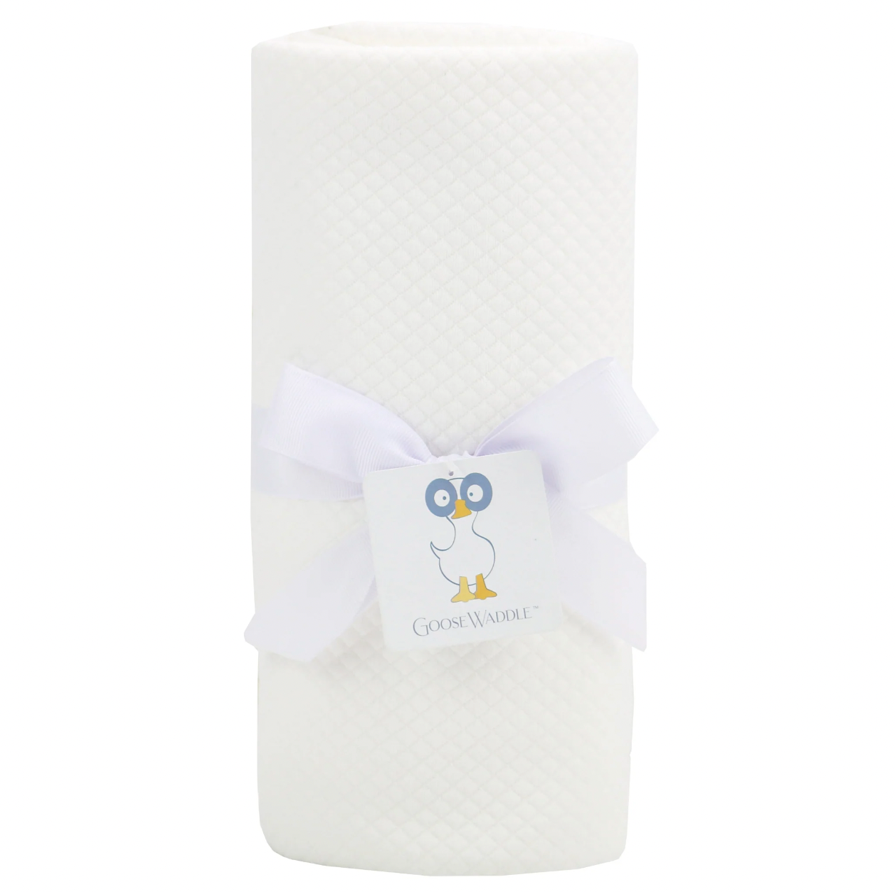 Knit Blanket w/ Monogram, White - Magpies Paducah