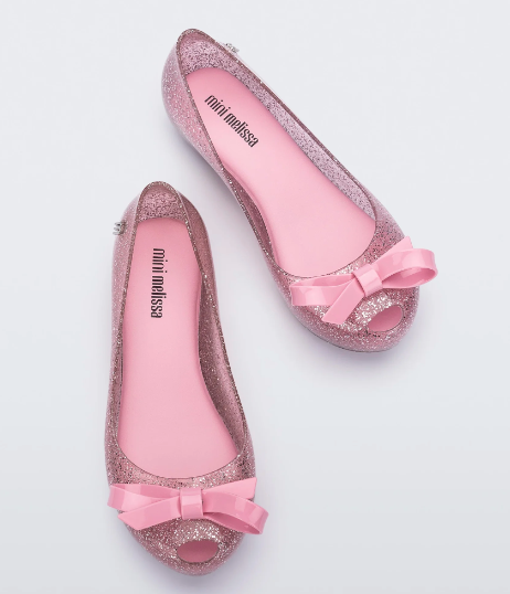 Ultragirl Bow Ballet Slipper, Glitter Pink - Magpies Paducah