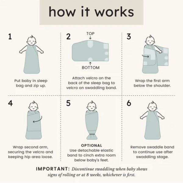 Kyte Sleep Bag Swaddler, Blush - Magpies Paducah