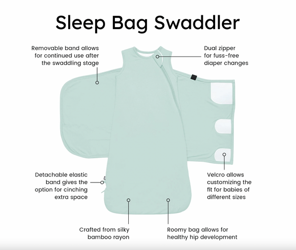 Kyte Sleep Bag Swaddler, Sage - Magpies Paducah