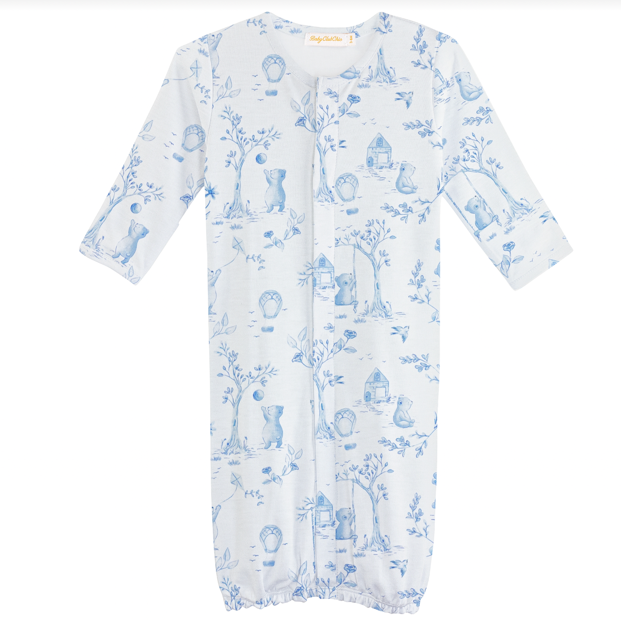 Blue Converter Gown, Toile de Jouy - Magpies Paducah