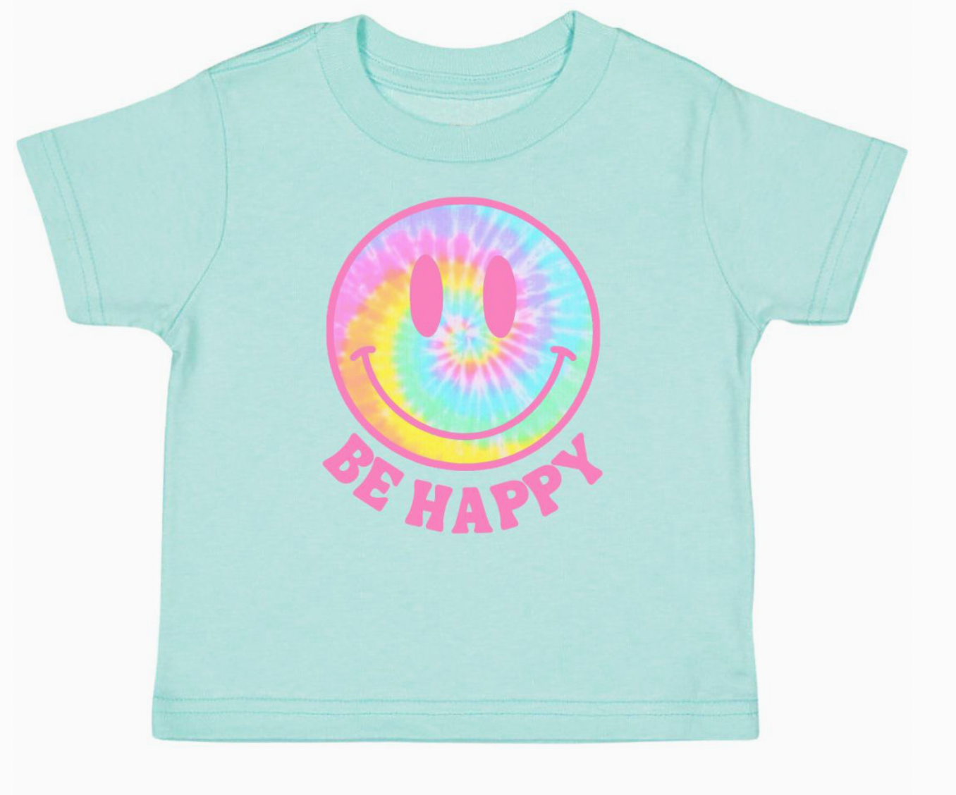 Be Happy Tee, Aqua - Magpies Paducah