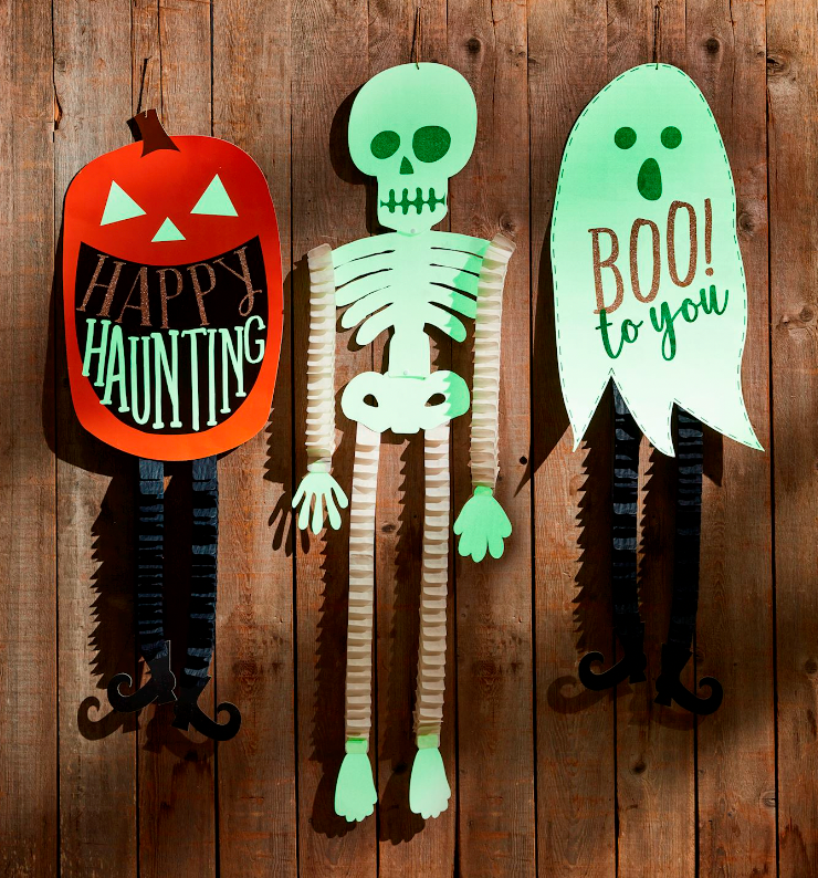 Halloween Dangle Leg Hangers, Jack-O-Lantern - Magpies Paducah