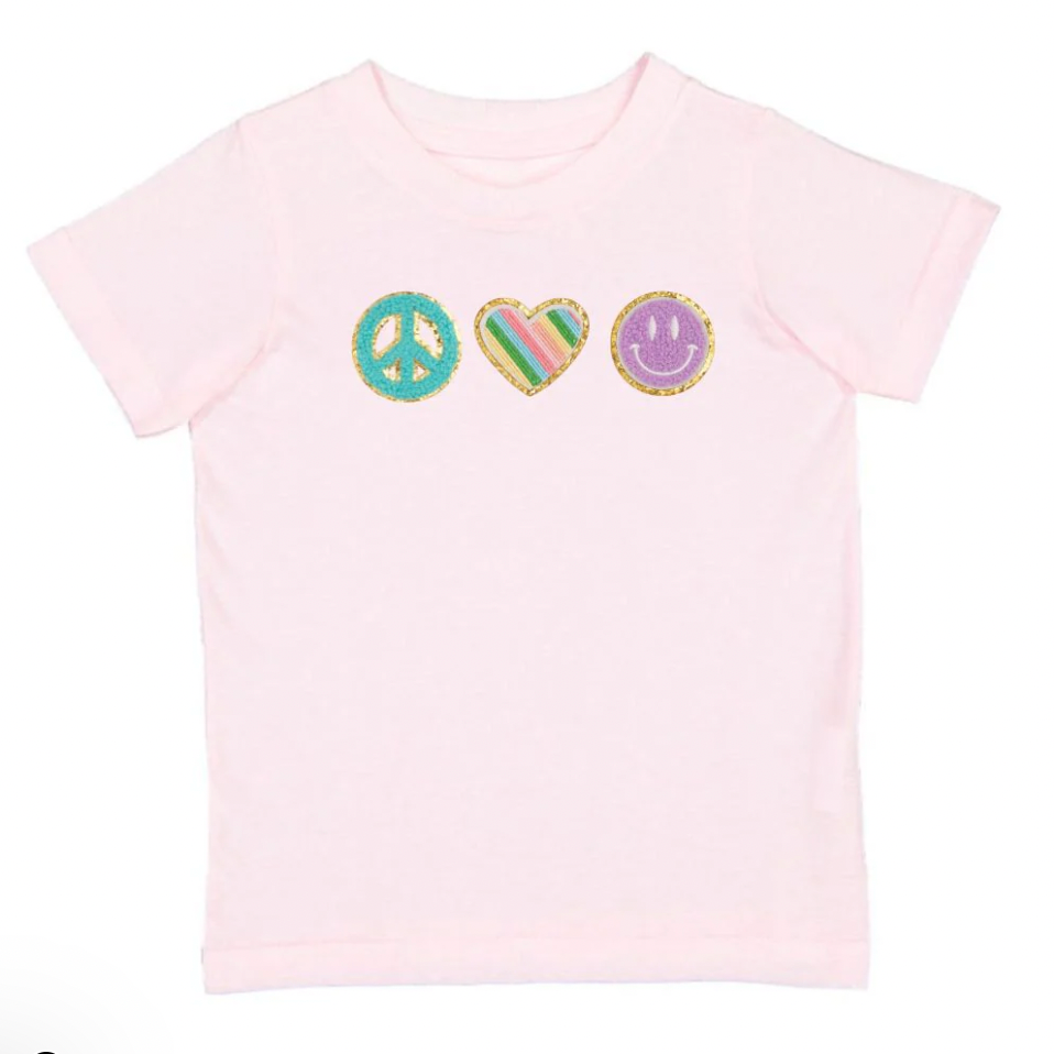 Peace Love & Smile Tee, Pink - Magpies Paducah