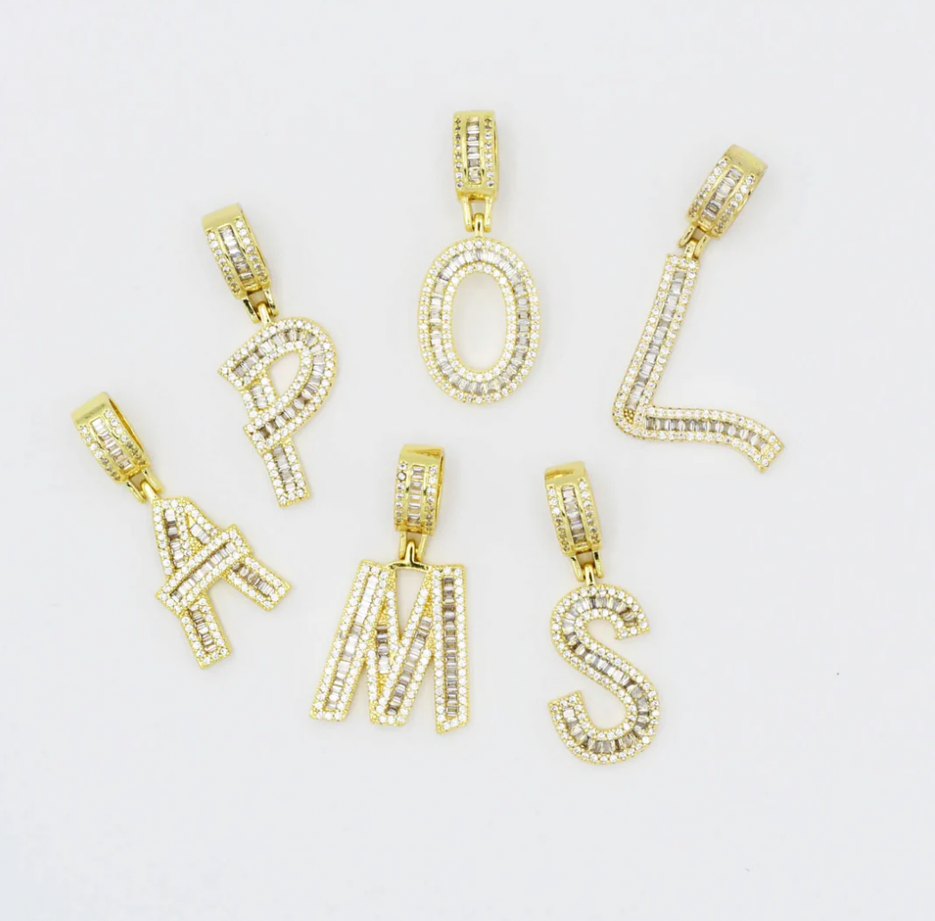 Crystal Initial Charm - Magpies Paducah