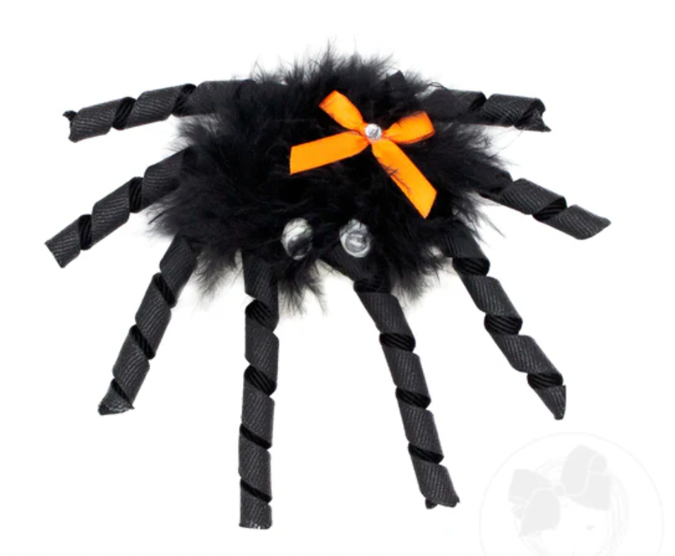 Fuzzy Spider w/ Bow Hair Clip - Magpies Paducah
