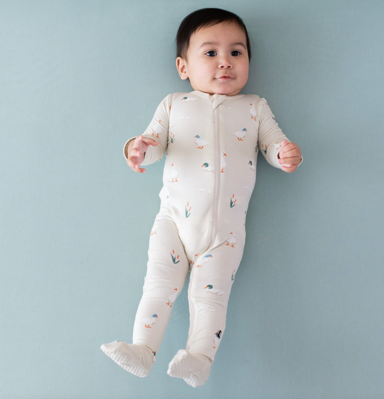 Kyte Baby Zippered Footie, Duck - Magpies Paducah
