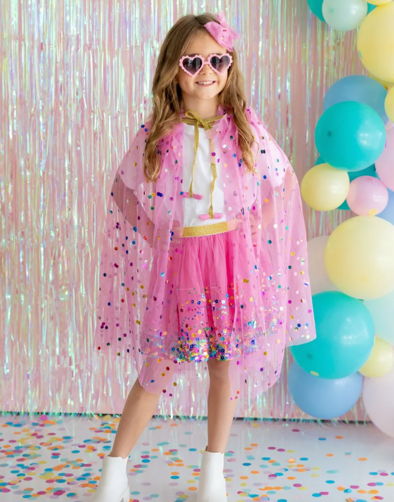 Raspberry Confetti Cape - Magpies Paducah