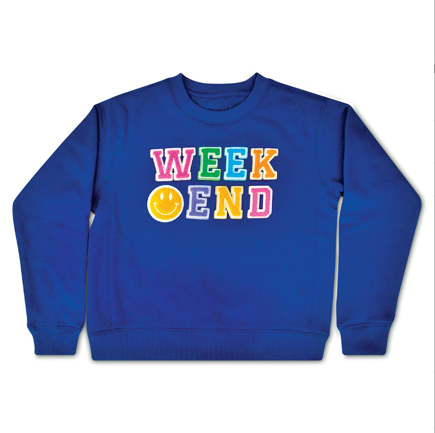 Weekend Crew Neck Sweatshirt, Midnight Blue - Magpies Paducah