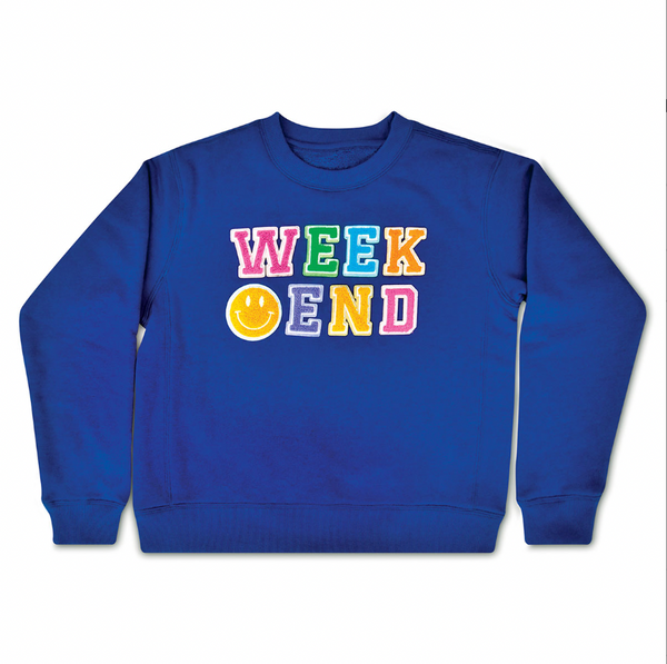 Weekend Crew Neck Sweatshirt, Midnight Blue - Magpies Paducah
