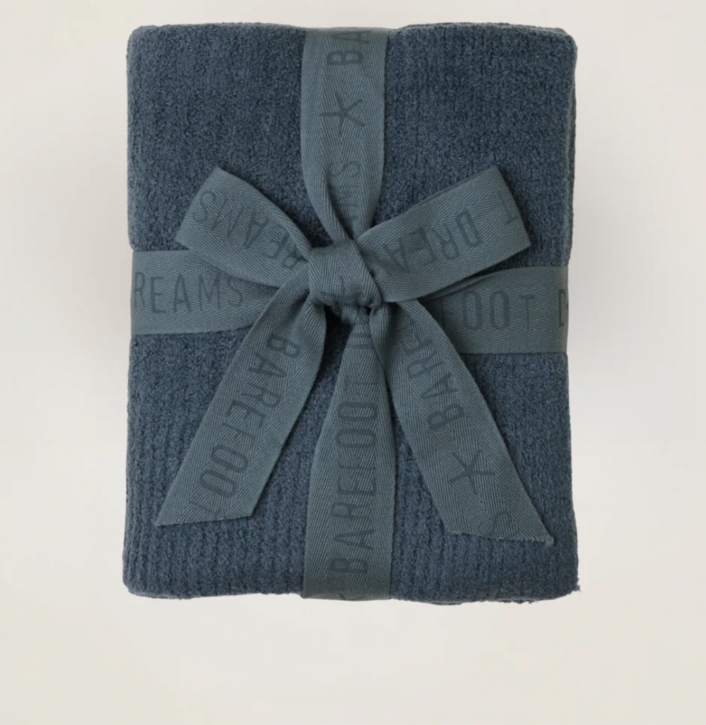 CozyChicLite Ribbed Baby Blanket, Smokey Blue - Magpies Paducah