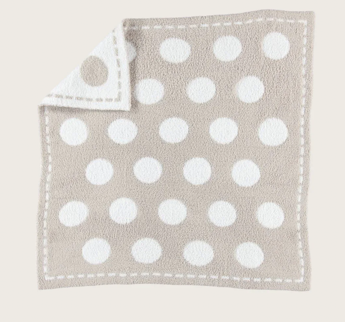 Cozychic Dream Receiving Blanket, Stone and White Circles - Magpies Paducah