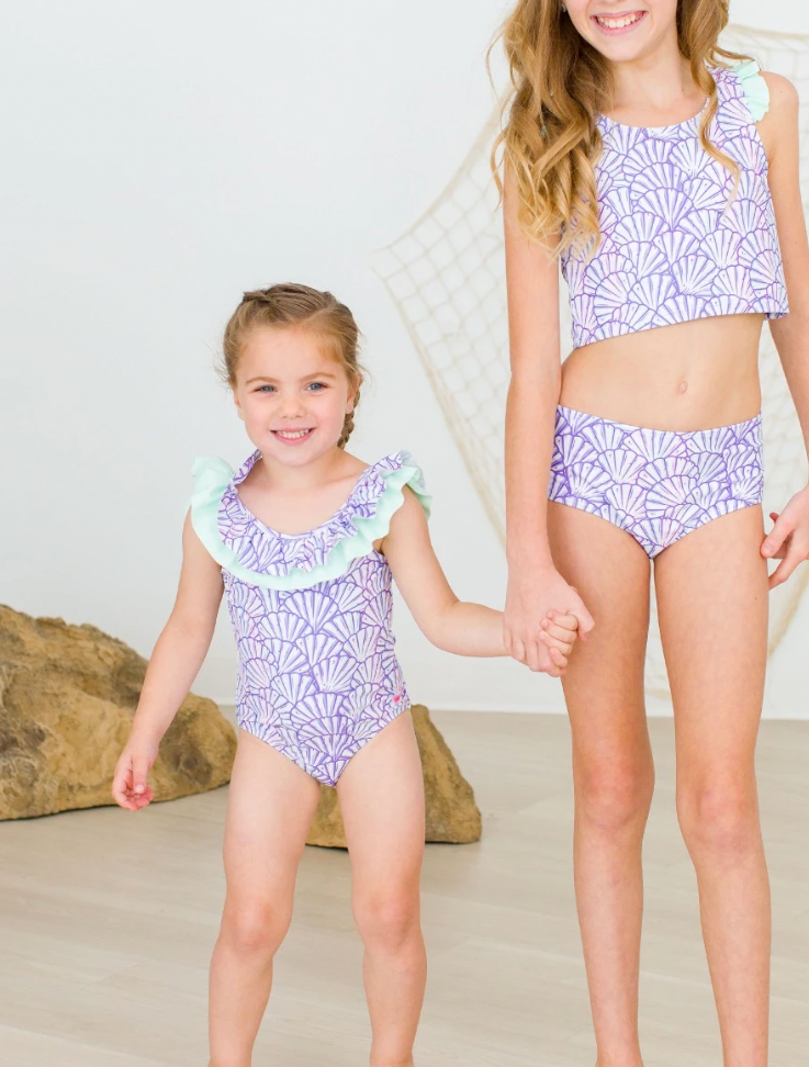 Magical Mermaid Scoopback Ruffle One Piece - Magpies Paducah