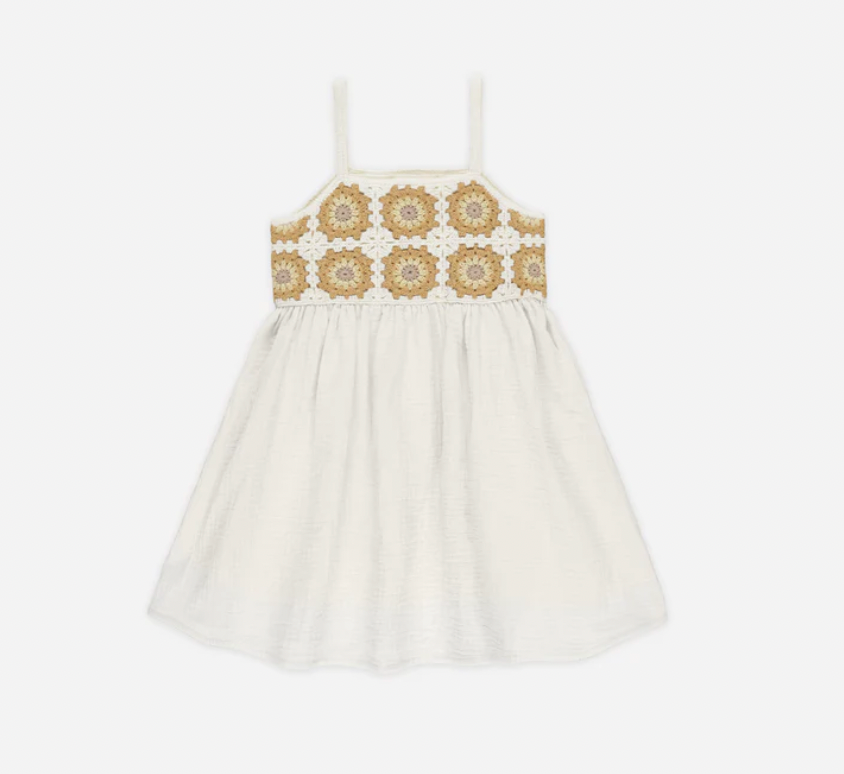Crochet Sun Dress, Marigold Daisy | 8-9y - Magpies Paducah