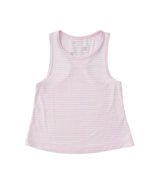 Race Her Back Active Tank, Pink Stripe