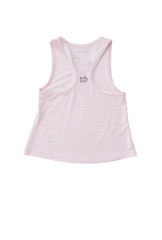Race Her Back Active Tank, Pink Stripe