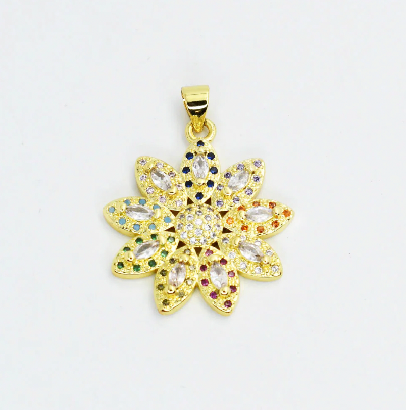 Rainbow Gem Poinsettia Charm - Magpies Paducah