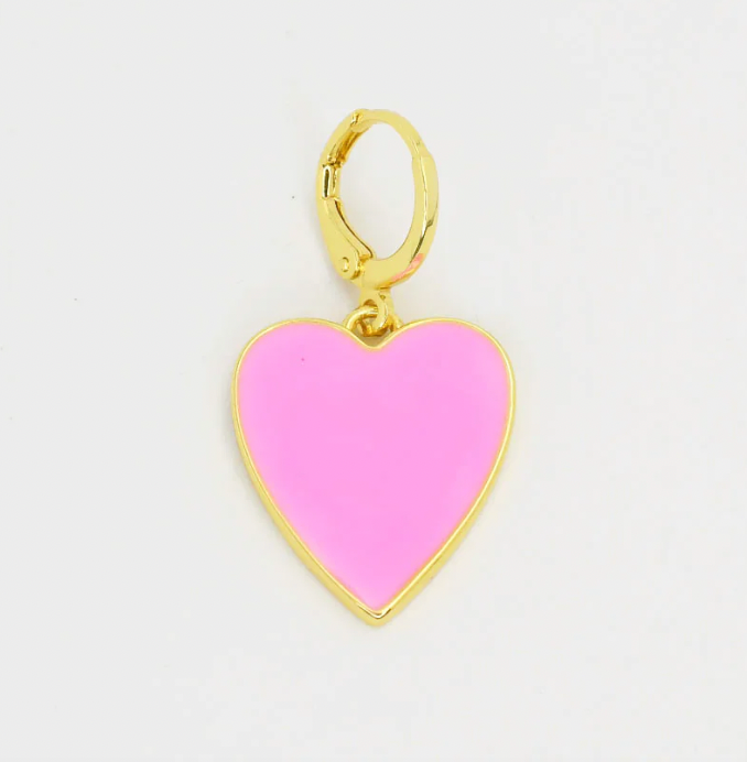 Pink Small Heart Charm - Magpies Paducah