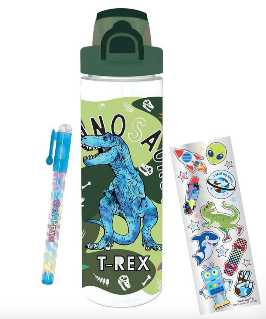 Writing Fun Water Bottle, Dinosaur - Magpies Paducah
