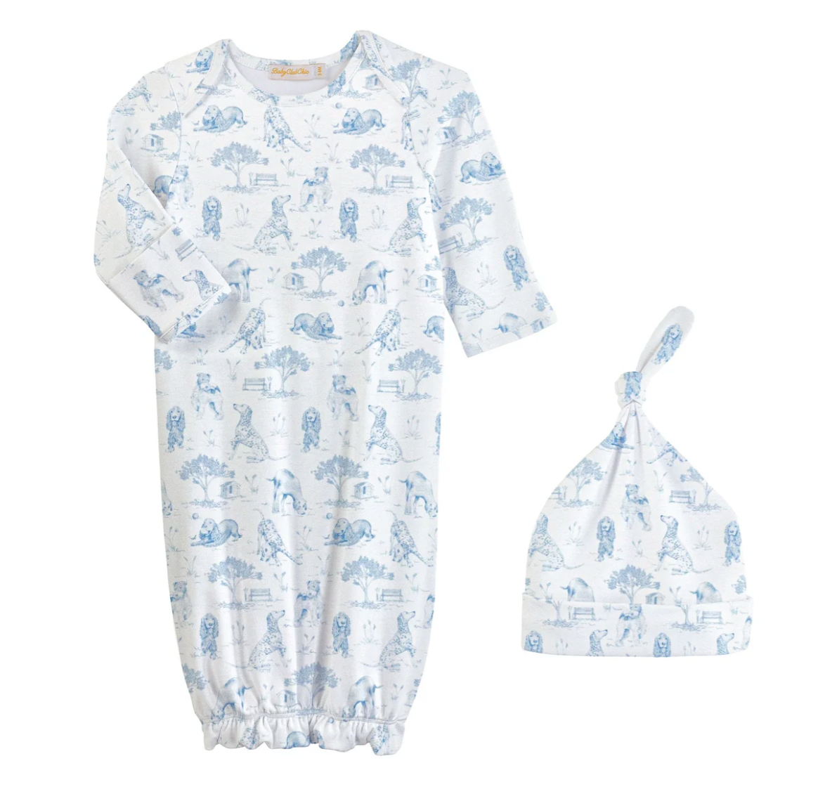 Gown + Hat Set, Barking Bliss