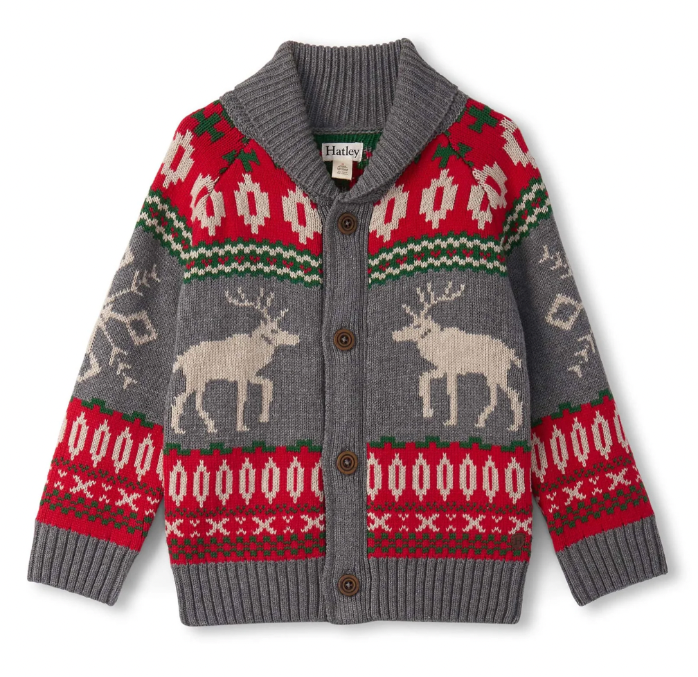 Winter Elk Shawl Cardigan, Kid - Magpies Paducah