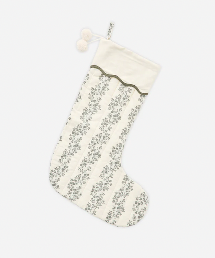Christmas Stocking, Green Vines