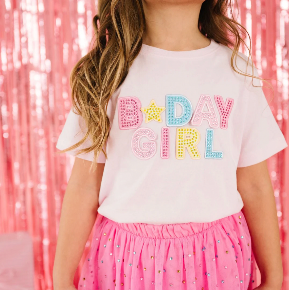 Birthday Girl Rhinestone Patch T-Shirt - Magpies Paducah