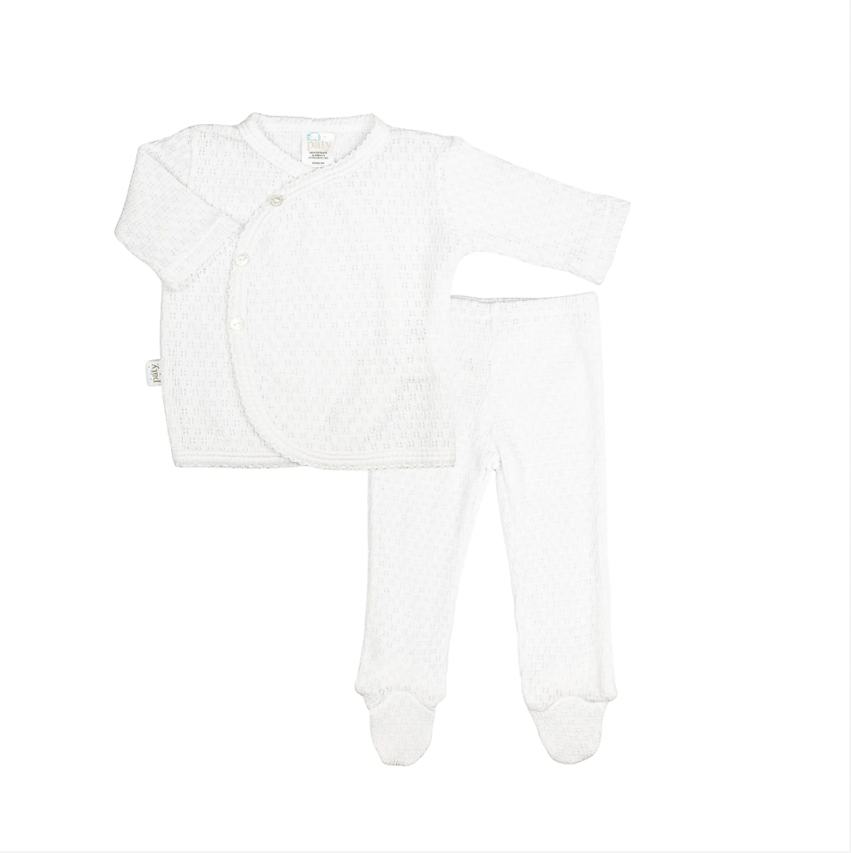 Knit Kimono Footie Set - Magpies Paducah