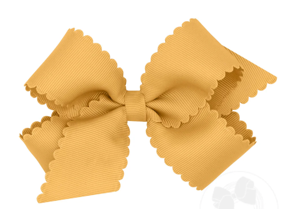 Medium Scalloped Bow (Assorted Colors!)