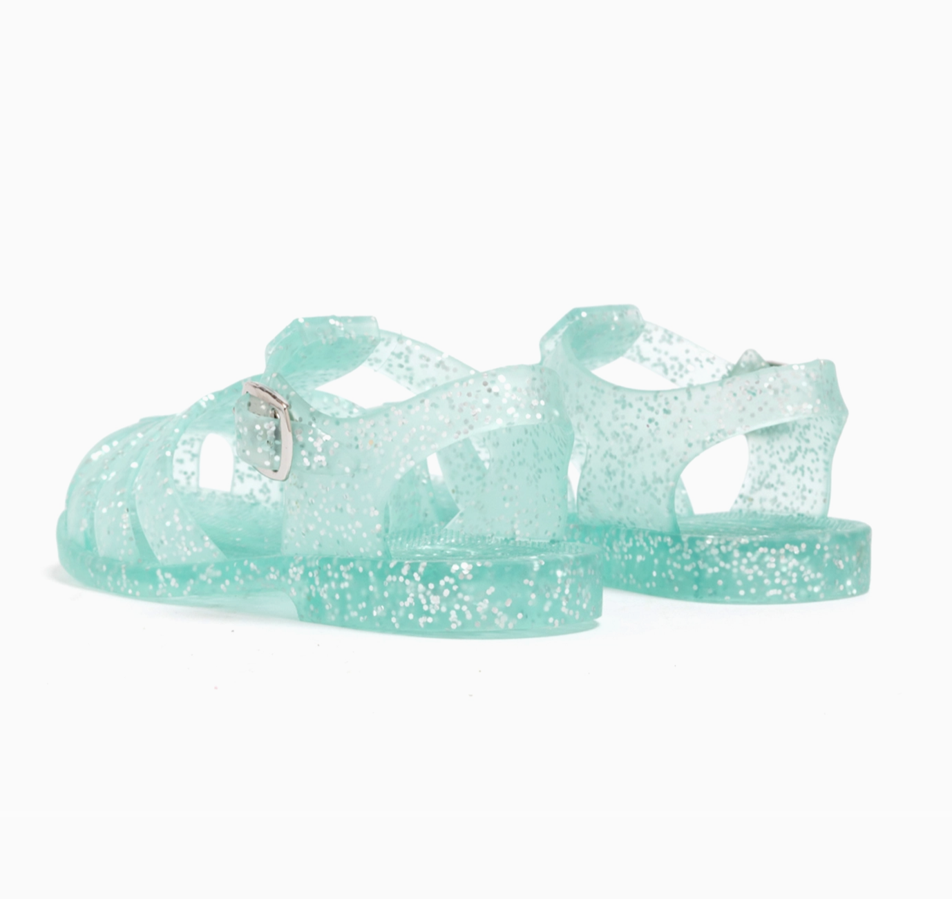 Aqua Glitter Jelly Sandal - Magpies Paducah