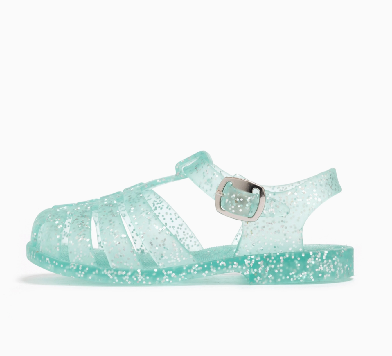 Aqua Glitter Jelly Sandal - Magpies Paducah