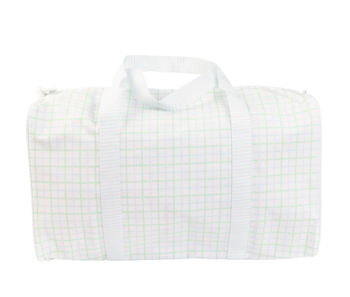 Duffle Bag, Blue/Green Windowpane - Magpies Paducah