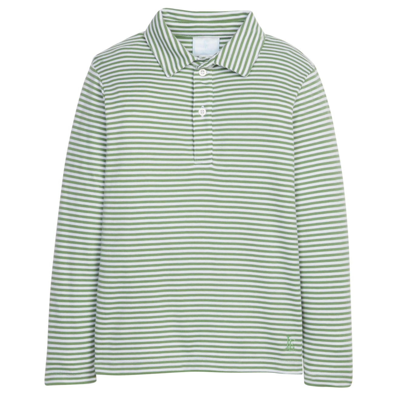 Long Sleeve Polo, Watercress Stripe - Magpies Paducah