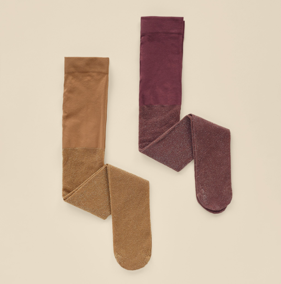 Shimmer Tights || Golden, Fig - Magpies Paducah