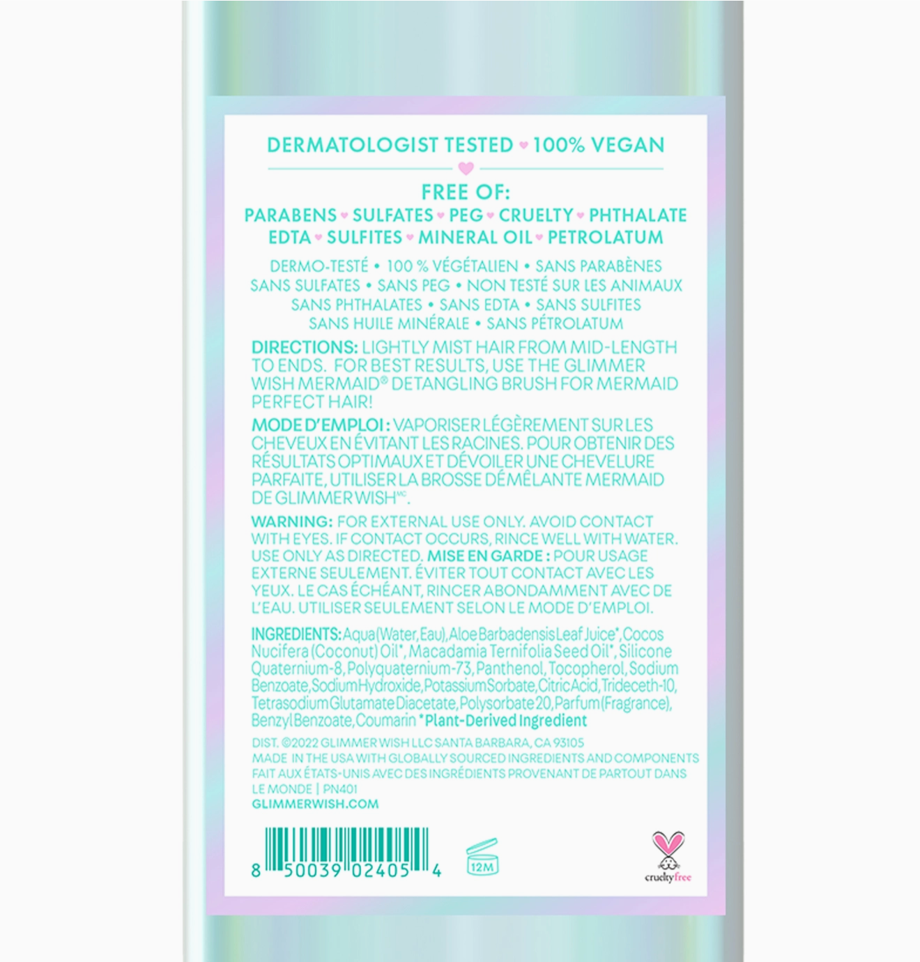 Mermaid Hair Detangling Mist - Magpies Paducah