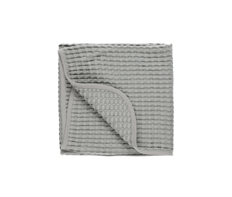 Waffle Baby Blanket, Dusty Blue - Magpies Paducah