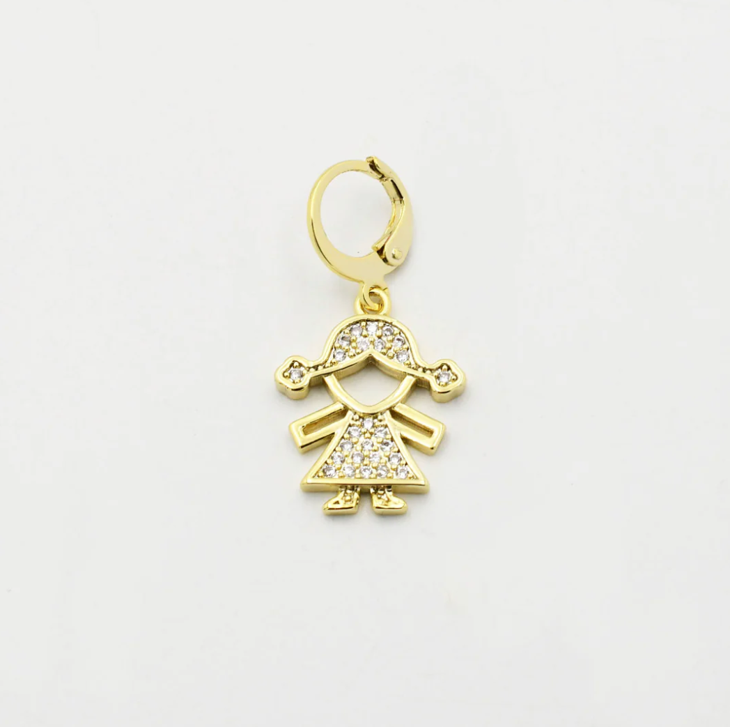 Rhinestone Girl Charm - Magpies Paducah