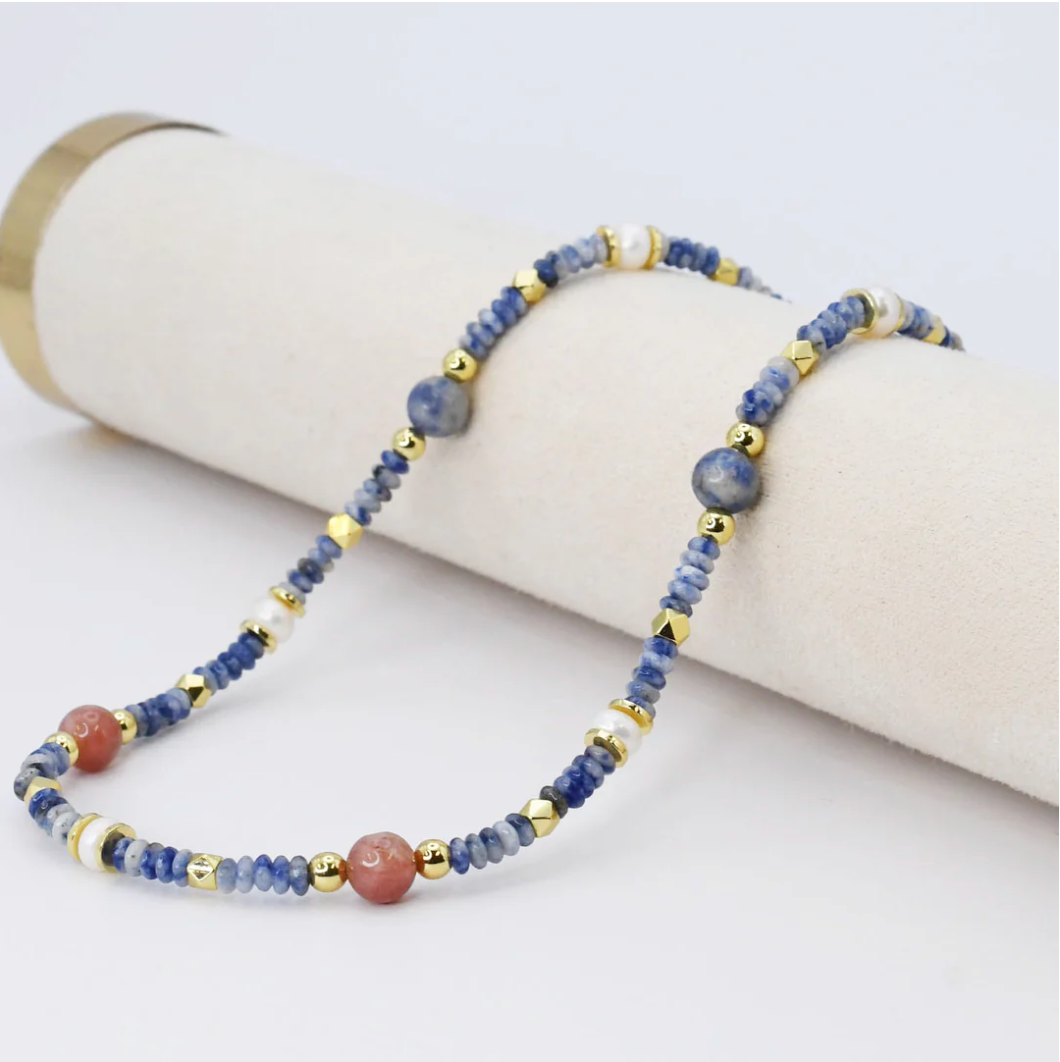 Ocean Blue Gemstone Necklace - Magpies Paducah