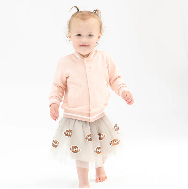 Letterman Jacket, Pink French Terry - Magpies Paducah