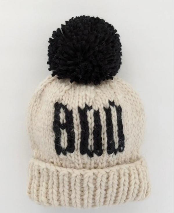 BOO Handknit Beanie, Natural - Magpies Paducah