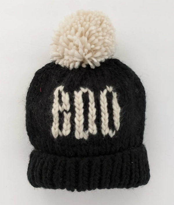 BOO Handknit Beanie, Black - Magpies Paducah