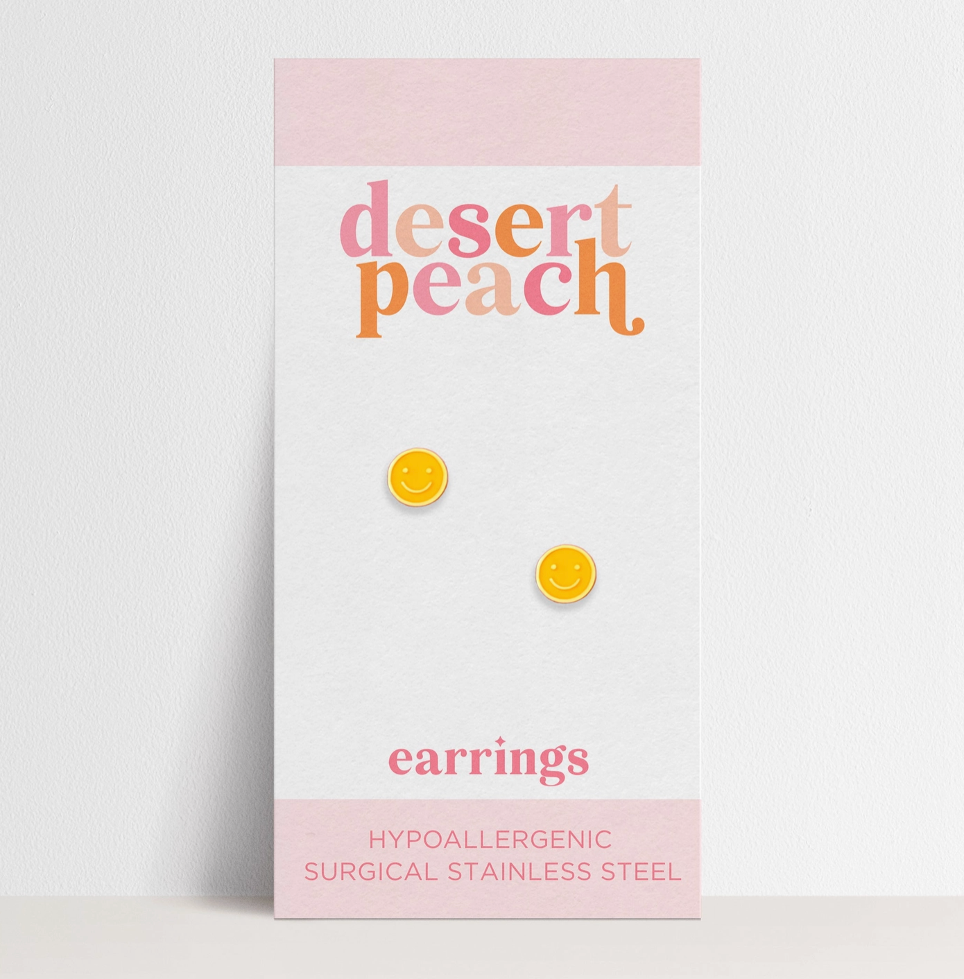 Yellow Smiley Stud Earrings - Magpies Paducah