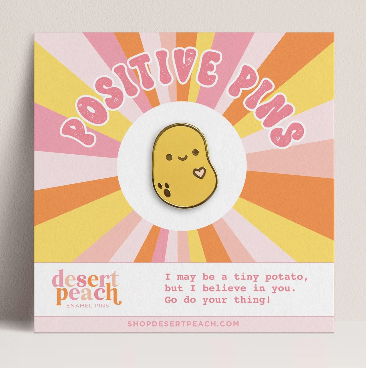 Enamel Pin, Positive Potato - Magpies Paducah