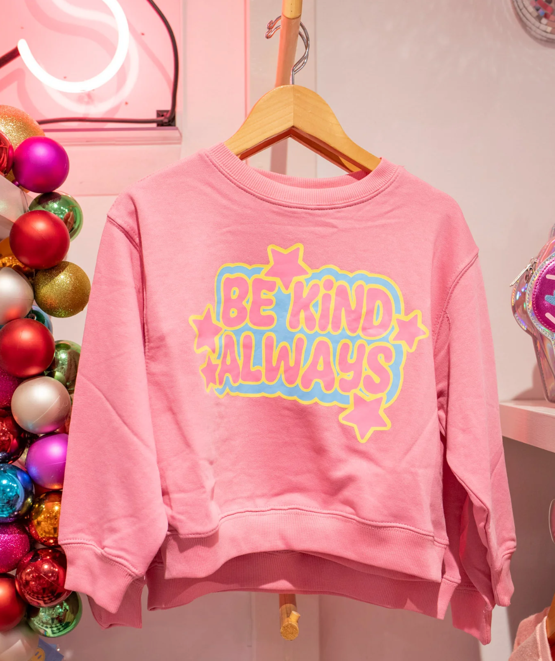 Be Kind Always Crew Neck, Pink - Magpies Paducah