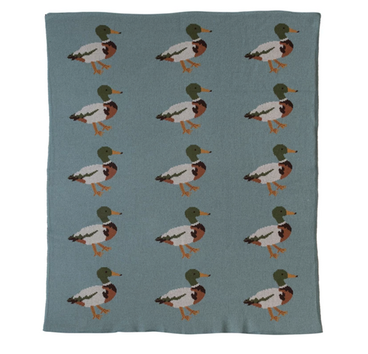Knit Baby Blanket, Ducks - Magpies Paducah
