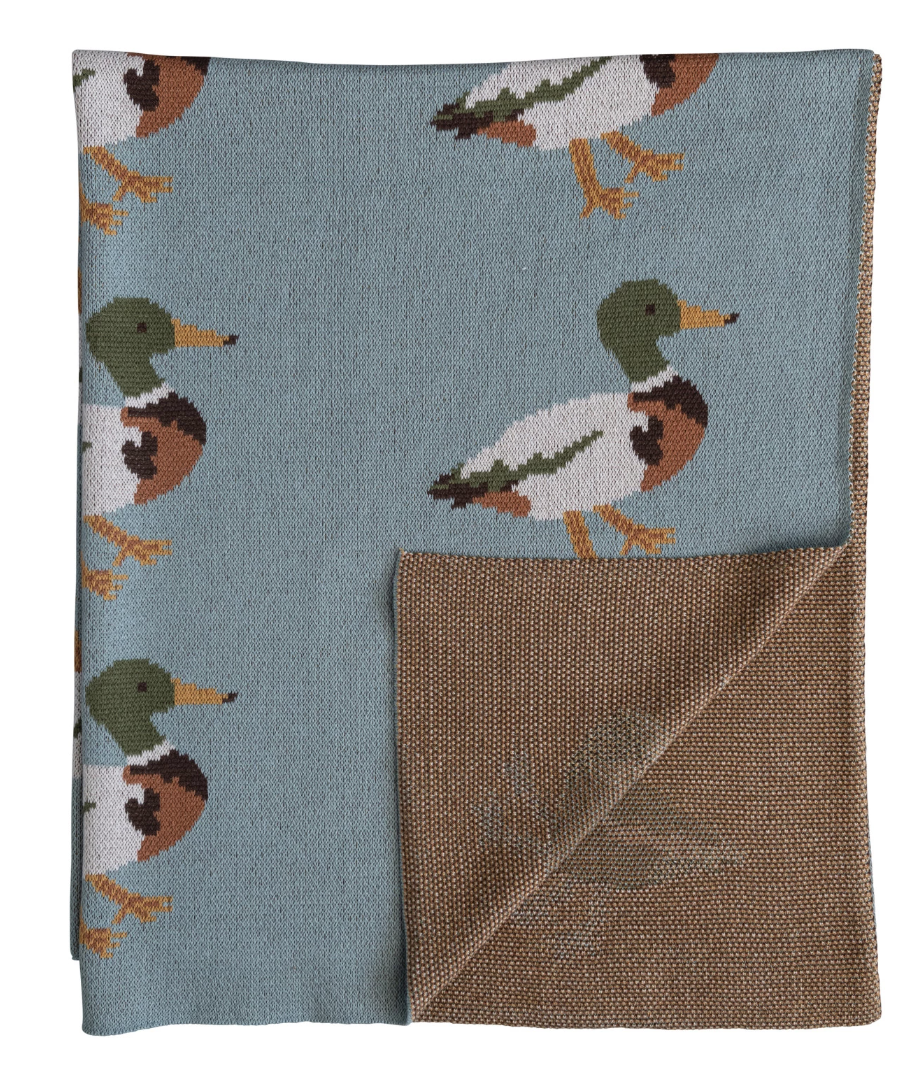 Knit Baby Blanket, Ducks - Magpies Paducah