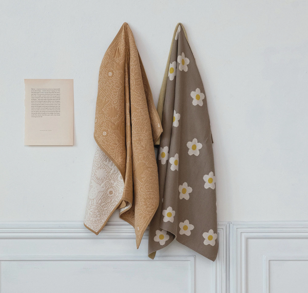 Knit Baby Blanket, Flowers - Magpies Paducah